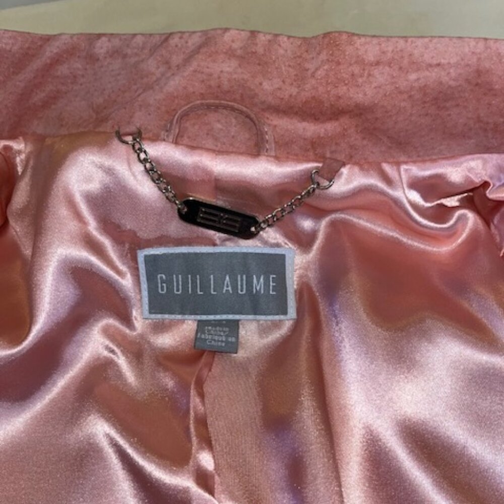 GUILLAUME | Suede Jacket Blush Mauve color Fitted design Size:L/G Quality - Picture 13 of 14